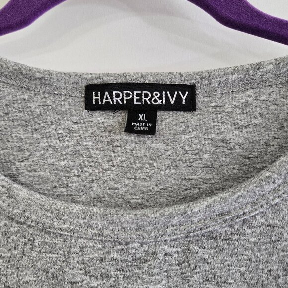 Harper & Ivy "Brooklyn New York" Gray Long Sleeve Top - Picture 13 of 13